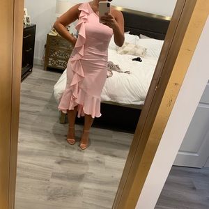 Worn Once Pink Ruffle Dress Dry cleaned